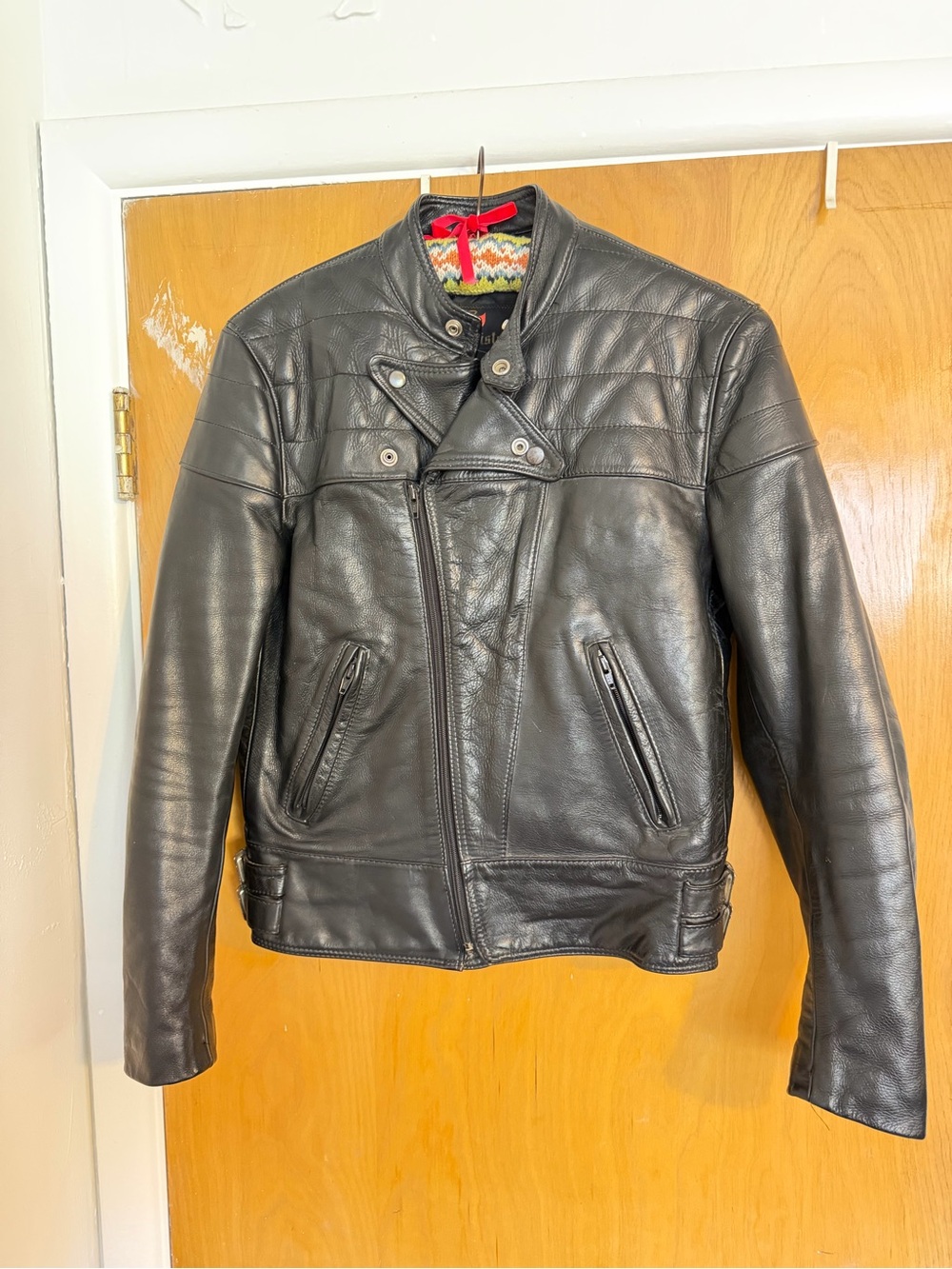 Vintage Golden Crown by Bristol leather motorcycle jacket